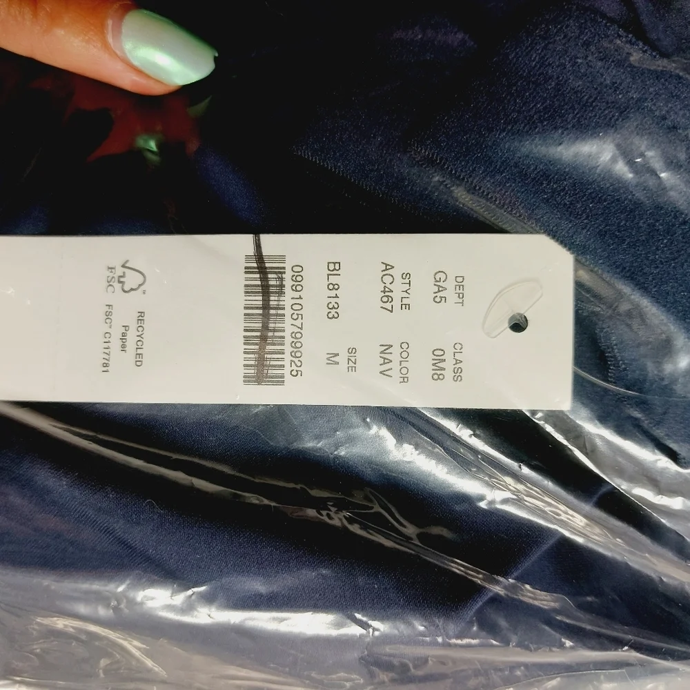 New J.Crew Blue Long Sleeve Double Breasted Metallic Cotton Jacket P236 - Picture 4 of 6